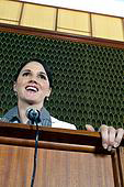 Woman speaking at conference